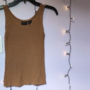 Rachel Zoe Brown Ribbed Tank Top